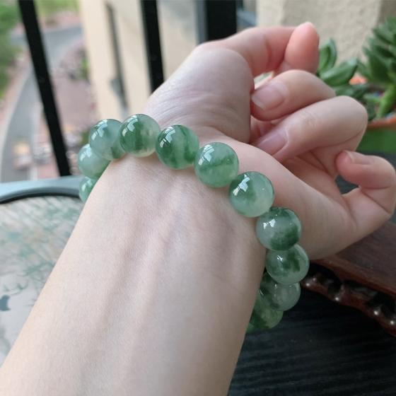 Blue-Speckled Bead Bracelet